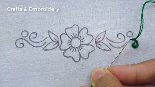 Hand Embroidery Amazing Flower Embroidery for Dresses, Easy Flower Stitches, Flower Embroidery Patte Resimi