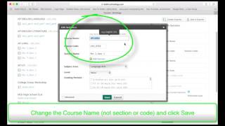 Schoology - Changing Course Names