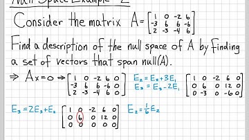 Linear Algebra Example Problems - Null Space Example #2