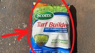 Scotts Turf Builder Halts Crabgrass Preventer with Lawn Food - Pre-Emergent Weed Killer, Fertilizer,