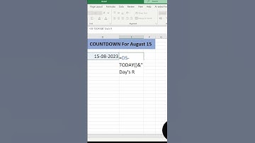 USEFUL EXCEL TRICK Count Down Days | Amazing Trick | #shorts #exceltricks #exceltips #learnexcel