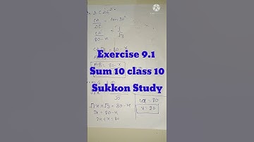 Ex. 9.1 Sum 10 #ncertmathsukkonstudy #sukkonstudymathclass10trigonmetry
