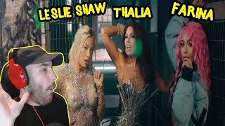 Leslie Shaw, Thalía, Farina - Estoy Soltera (Official Video) (REACCIÓN)