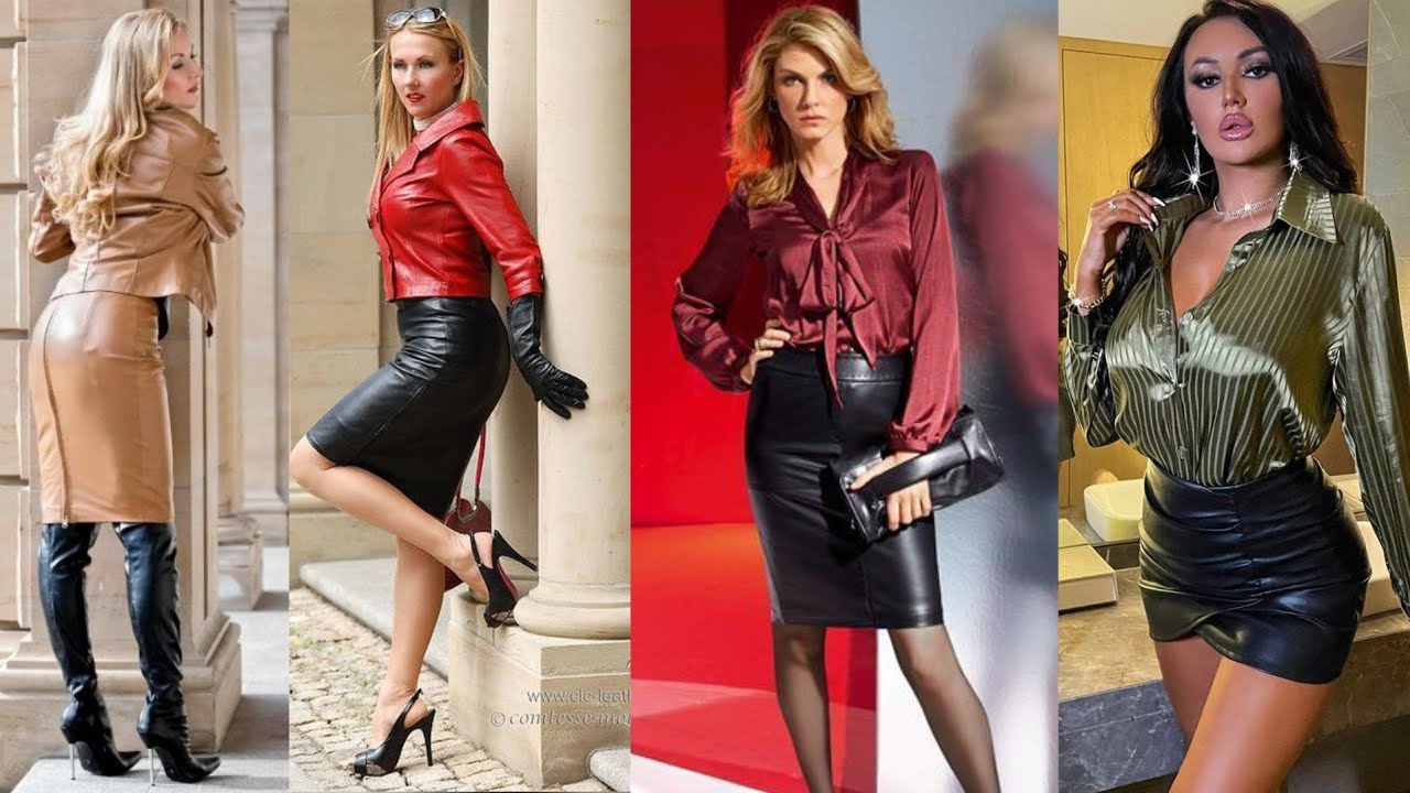 wonderful classy and unique designs ideas of office wear leather skirts