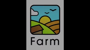 Colorful simple farm logo illustrated design-Adobe Illustrator-SPEED ART