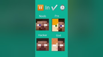 NOOB vs PRO vs HACKER vs GOD! Minecraft, Can you pause at the right time? #shorts #minecraft #viral