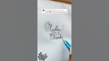 stylish name | Radha Krishna | Calligraphy signature