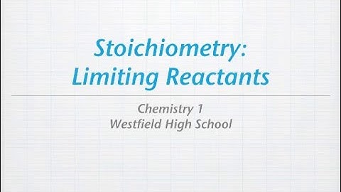 Stoichiometry: Limiting Reactants