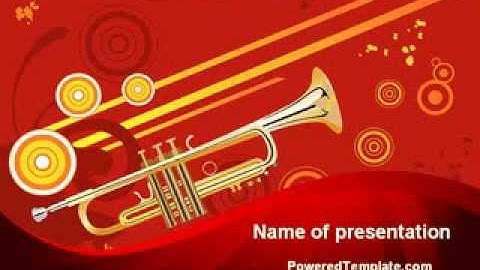 Trumpet Music PowerPoint Template by PoweredTemplate.com