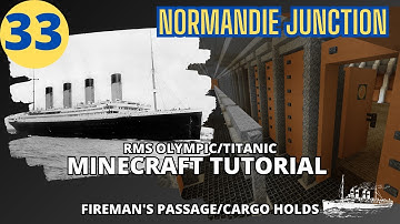 RMS Olympic/Titanic , 4:1 Scale,  Minecraft Tutorial. PART THIRTY-THREE