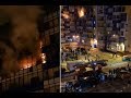 Пожар в Кудрово. Жители руками толкали машины