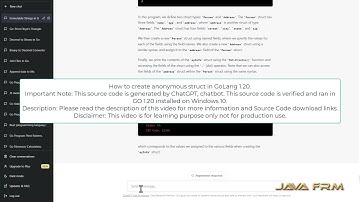 How to create anonymous struct in GoLang 1.20