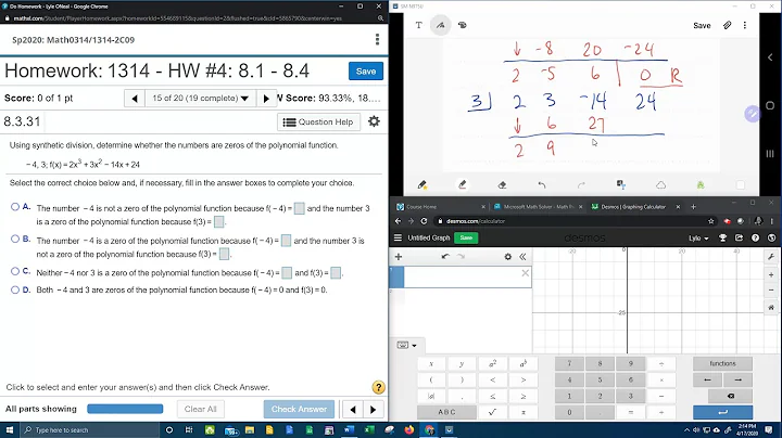 College Algebra - MyLab Math - HW#4: Question #15