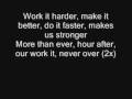 Harder better faster stronger lyrics daft punk