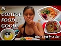 WHAT I EAT IN A DAY | dining hall + dorm room edition