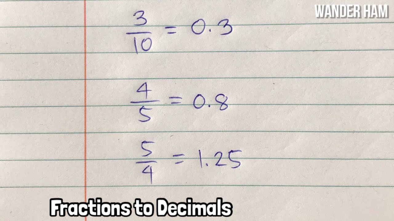 How to Convert Fractions to Decimals - YouTube