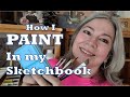 How i paint in my sketchbook  a spedup and a flip through of my reference book