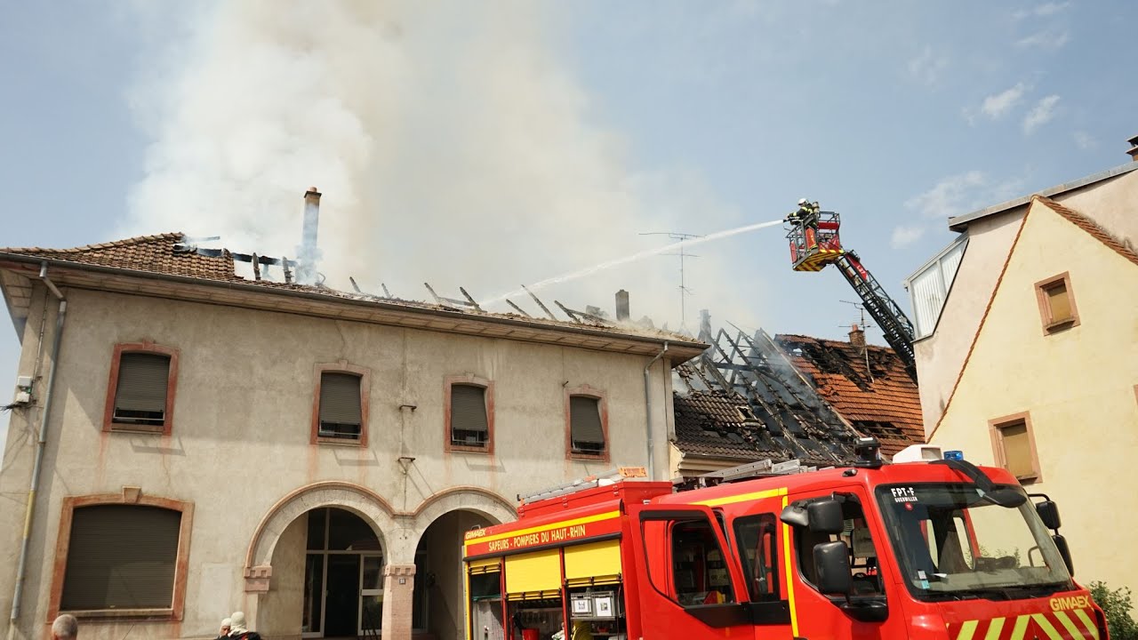 Incendie d’habitations au centre-ville de Soultz