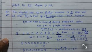Class 8 - Page No. 131 Figure It Out - All Questions | The digital root of an 8-digit number is 5