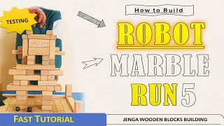 Jenga Tutorial #59: INSANE Jenga Robot Marble Run! 🤖(Design/Part-5) Wooden Blocks Building Ideas!