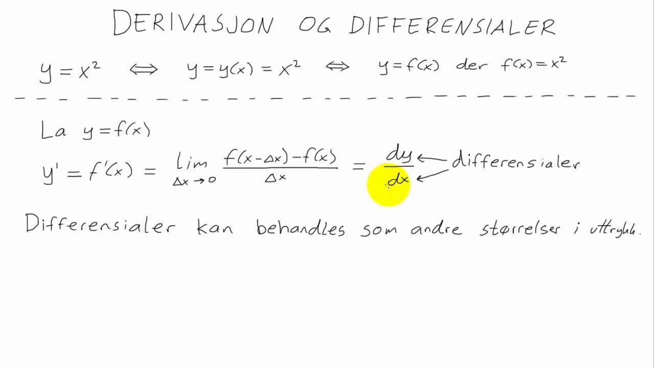 Derivasjon Matematikk R2 - 062 - Derivasjon og differensialer - YouTube