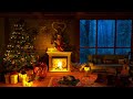 Relaxing Christmas Ambience 🎅🎄 Cozy Christmas without Music 🔥 Crackling Christmas Fireplace and Cat