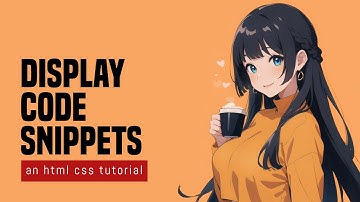 How To Display Code Snippet In HTML