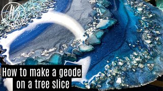 How to make a geode on a tree slice + its somebodys special dayyyy