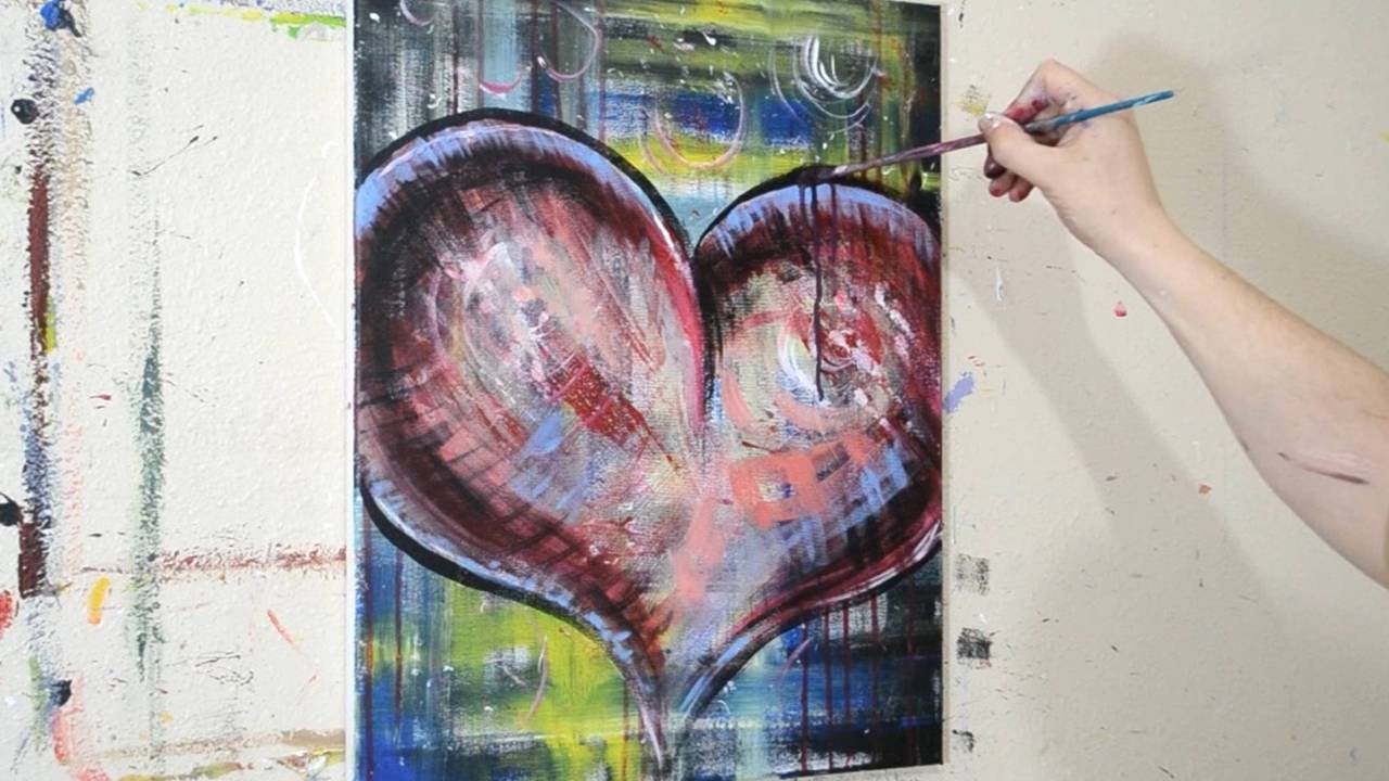 Painting a Cool Heart for Valentines Day in 20 Minutes