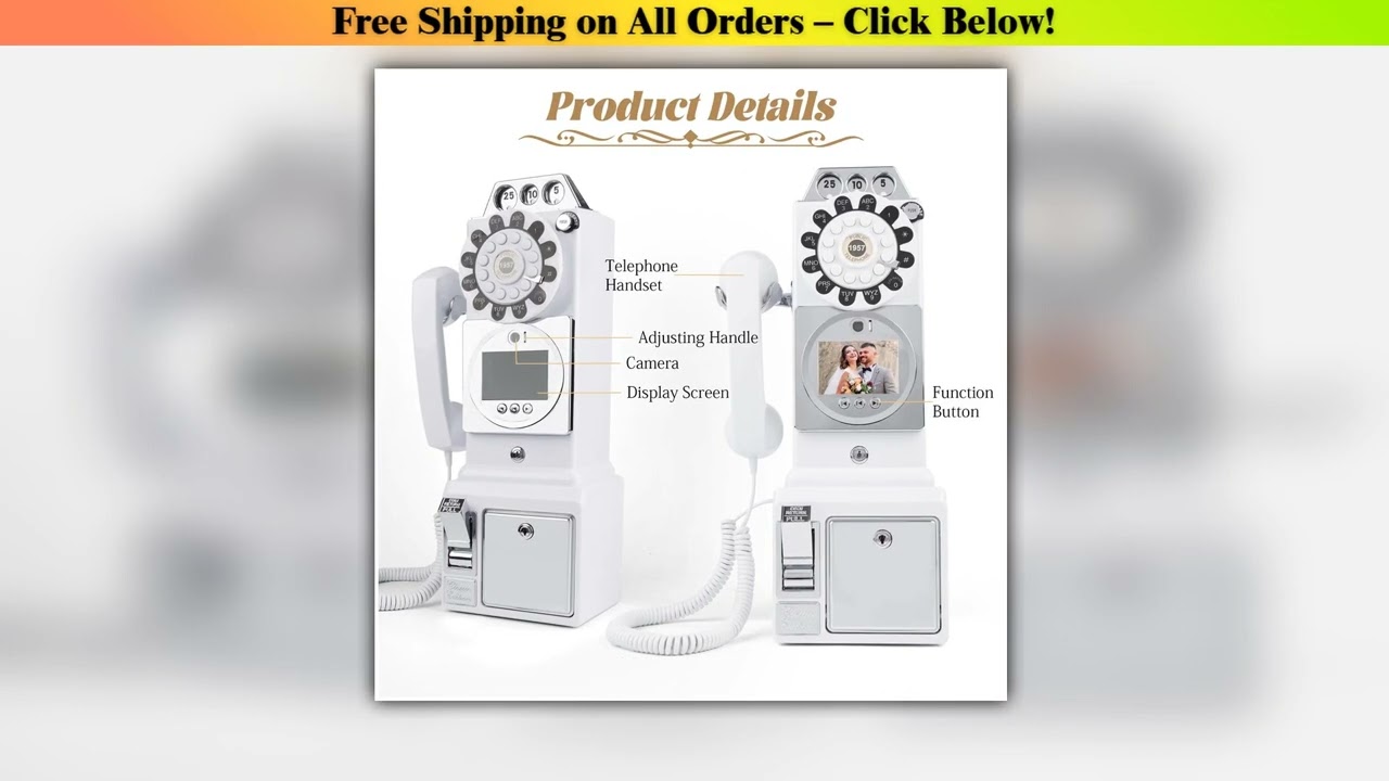 Retro wedding audio video guest book phone guest video sign-in book phone banquet blessing audio
