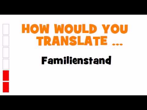 Video: So Lassen Sie "Familienstand" Leer