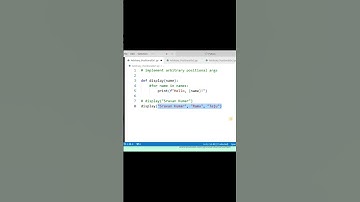 Arbitrary Positional arguments in python #python #coding