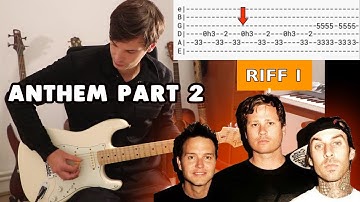 ANTHEM PART 2 (Blink 182) Guitar Animated Tutorial in 2 minutes @CSound !