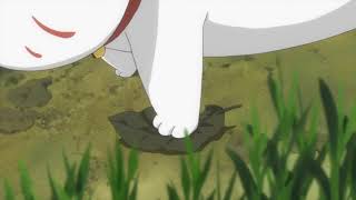 Nyanko-sensei falling down. Natsume Yuujinchou