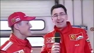 Mattia Binotto Speaking Native English With Schumy In France Gp 2004