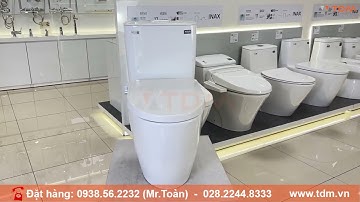 TDM.VN | Review bồn cầu nắp rửa cơ INAX AC-602/CW-S15VN bàn cầu 2 khối 2 chế độ rửa