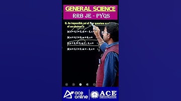 RRB JE: General Science PYQs | An impossible set of four #quantum numbers of an #electron is?