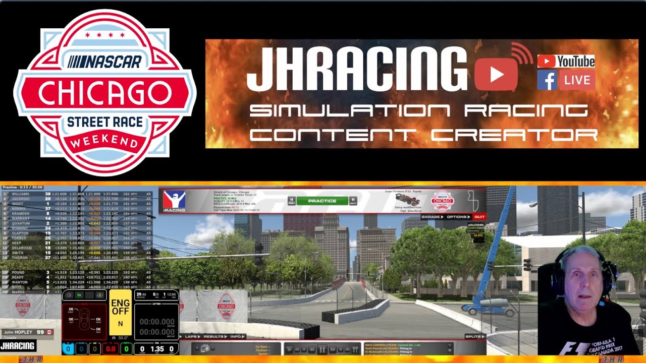 JHRacing Super bumpy Super Formula at the Chicago Street Course - YouTube