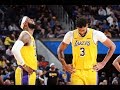 Lakers 1st Half Highlights vs. Warriors | LeBron & AD First Preseason Game Together