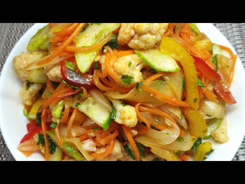 Салат из ЦВЕТНОЙ КАПУСТЫ По- Корейски! Простой и вкусный рецепт!