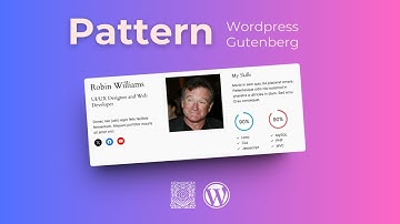 WordPress featured Pattern – Social & My Skills