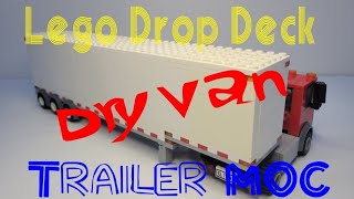 Lego 48 Foot (38 Stud) Drop Deck Dry Van Trailer MOC