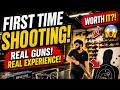 I Tried REAL GUNS in America for the FIRST TIME… and THIS happened 🔥
