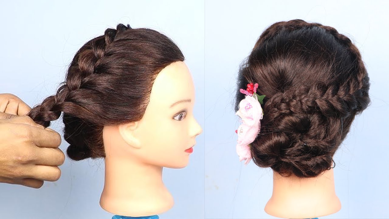  New Bun hairstyle for Wedding  party Perfect Bridal  Bun  