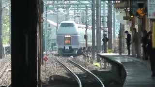 E351系中央本線特急スーパーあずさ5号松本行き西国分寺駅通過