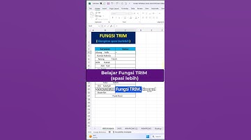 Belajar Fungsi Trim Hilangkan Spasi Teks #excelformula #belajarexcel #exceltips