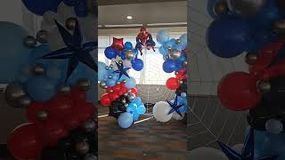 spiderman balloon garland
