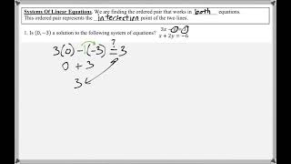 Math 118 : 2.2 #1 (Mathematical Explorations Tutorial : Systems Of Linear Equations)