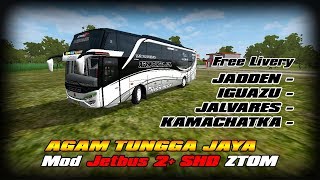 BUSSID | LIVERY AGAM TUNGGA JAYA | MOD JB2+ SHD ZTOM screenshot 3