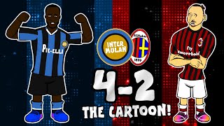 🔵⚫4-2 Inter vs AC Milan!🔴⚫ The Cartoon Comeback (Milan Derby Goals Highlights Milano)
